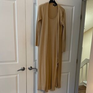 Elegant Tan Maxi Dress